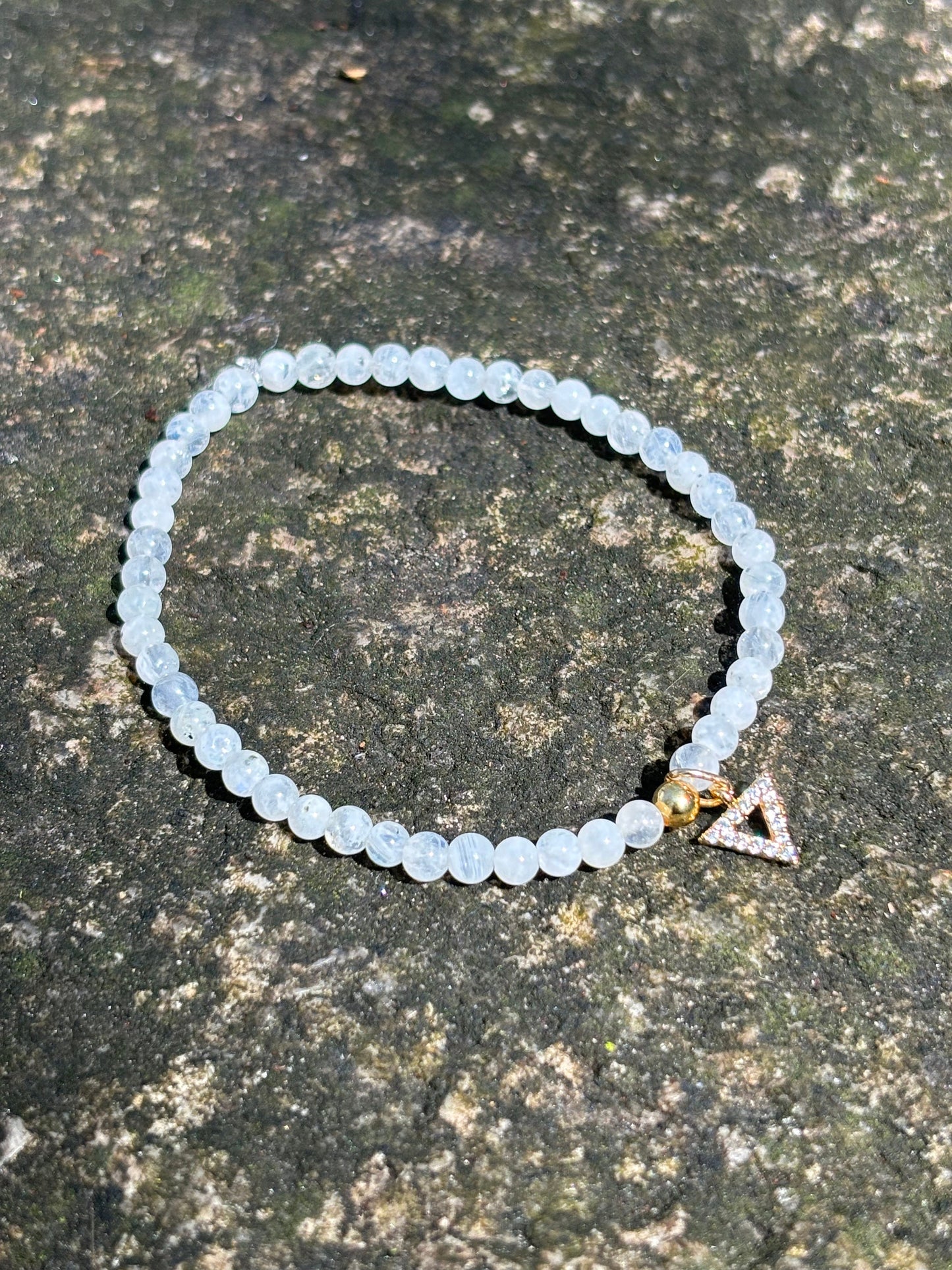 Trinity Natural Moonstone Beaded Bracelet